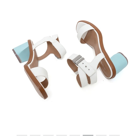 Beautiful Cora Vegan Block Heel Square Toe Sandals - Picture 10 of 12